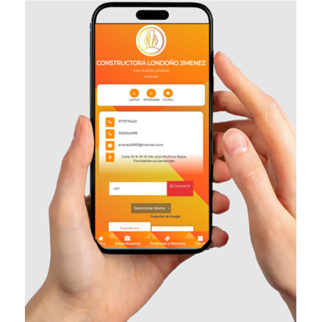 Tarjeta de Negocios Virtual 123Soluciones | Contacto Digital Fácil
